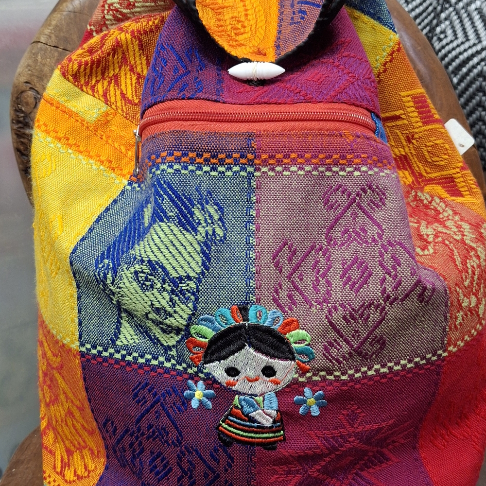 Colorful Patchwork Backpack - Picture 3 of 4